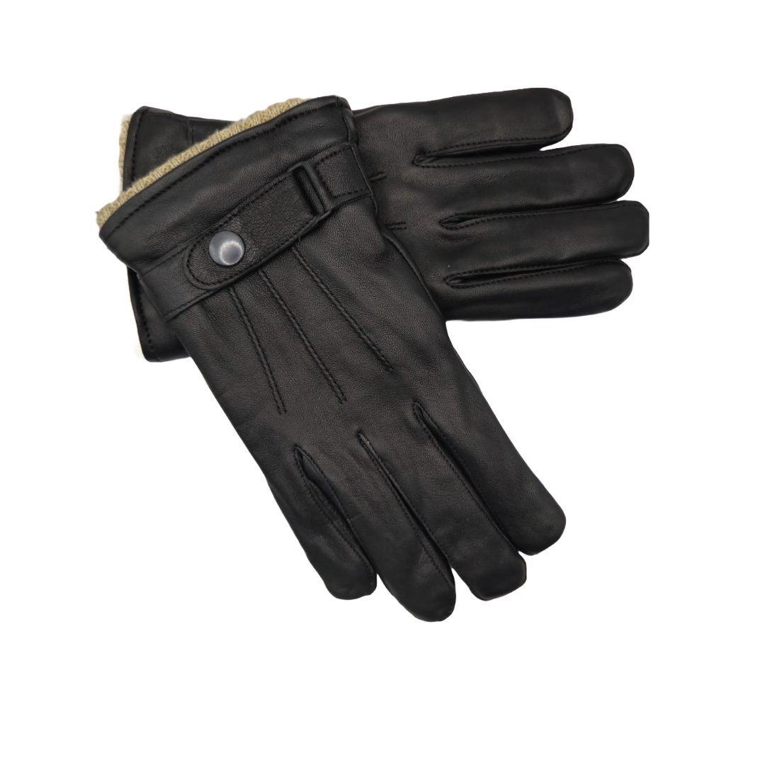 Women Winter Fashion Gloves - Made of Premium Sheep Leather- Fleece Insulated - Size Medium