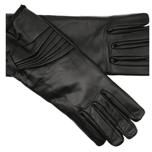 Women Winter Gloves - Premium Sheep Leather- Elegant Design- Fleece Insulated