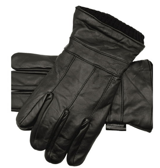 Winter Gloves- Men- Premium Sheep Leather- 3M Fleece Insulated- Elegant Style- Comfortable and Soft- By North Gloves Canada