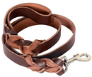 Brown Leather Dog Leash – Durable, Heavy-Duty & Comfortable Pet Leash for Small, Medium & Large Dogs